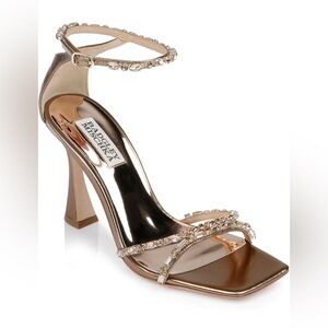 Badgley Mischka Metallic Heeled Sandals 9.5